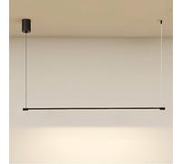 Klobvtt luminaire Suspendu linéaire Minimaliste Lampe Suspendue Noire Lustre à LED luminaire de Plafond, Longue Bande îlot de Cuisine lumières Salle à Manger Bureau décor Lampes à Suspension