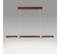Klobvtt Lustre LED Plafonnier Suspension Linéaire Grain De Bois Salle À Manger Luminaire Suspendu Longue Bande Lustres pour Chambre Cuisine Île Table À Manger Lumières Lampes De Bureau