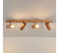 Klobvtt Spot de plafond LED pour îlot de cuisine, kit d'éclairage sur rail fixe, barre de plafond en bois, spots de plafond réglables, lampes d'accentuation, lumières de vanité pour la maison, le bure
