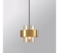 Klobvtt Suspension en Verre doré Lampe Suspendue luminaire d'îlot de Cuisine, Lustre Moderne plafonniers Lampes de Suspension Nordiques pour Loft Bedroom Cafe Bar Restaurant