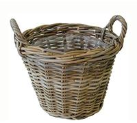 Klocke Panier de Jardin Classique et décoratif avec Film et Anse - Panier Naturel pour Plantes en Osier/Osier/bac à Fleurs Medium: Ø 35cm