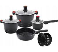 KlönBerg Set de 7 casseroles anti-adhésives, avec couvercle, poêle à frire, induction KB4205