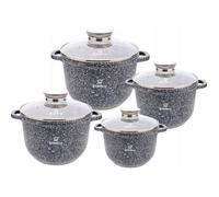 Klönberg Set de 8 casseroles avec revêtement antiadhésif , idéal pour tous types de feux KB3924