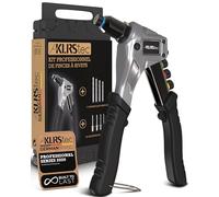 KLRStec® Professional Kit de pinces à rivets incluant 120 rivets et 4 mèches HSS - Pince à rivets pop de haute qualité pour la pose de rivets aveugles