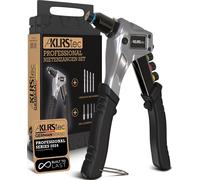 KLRStec® Professional Kit de pinces à rivets incluant 120 rivets et 4 mèches HSS - Pince à rivets pop de haute qualité pour la pose de rivets aveugles