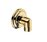 Kludi Raccord mural coudé 1926 1210145-00 DN15 Rosace 56 mm plaqué or 23 kt