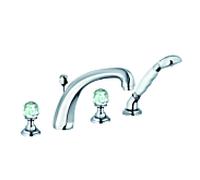 Kludi 1926 mélangeur de bain et douche à quatre trous 5152405G5 poignées en cristal, chromé