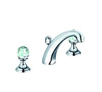 Kludi 1926 mélangeur de lavabo à trois trous 5104305G5 avec garniture de vidage cristal, chromé