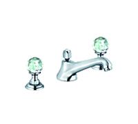 Kludi 1926 mélangeur de lavabo trois trous 5104605G5 avec garniture de vidage cristal, chromé