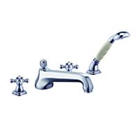 Kludi 1926 mitigeur bain 4 trous 515250520 chromé , bec bas 220 mm
