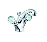 Kludi 1926 mitigeur lavabo 5101005G5 bec haut, avec garniture de vidage cristal, chromé