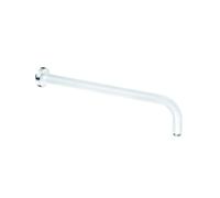 Kludi – Bras mural A‑QA 6651491-00, saillie 400 mm DN 15, rosace 55 mm, blanc/chrome