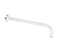 Kludi – Bras mural A‑QA 6651491-00, saillie 400 mm DN 15, rosace 55 mm, blanc/chrome