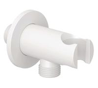 Kludi A-Qa - Coude de douche avec support, blanc mat 6556753-00