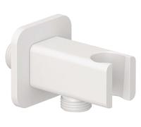 Kludi A-Qa - Coude de douche avec support, blanc mat 6556853-00