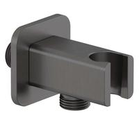 Kludi A-Qa - Coude de douche avec support, Gunmetal brossé 65568N2-00
