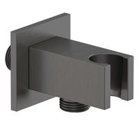 Kludi A-Qa - Coude de douche avec support, Gunmetal brossé 65569N2-00