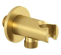 Kludi A-Qa - Coude de douche avec support, or brossé 65567N0-00
