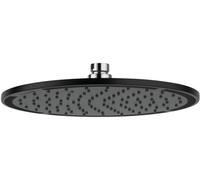 Kludi Douche de tête A-QA 6432587-00 ronde – effet de pluie 25×25 cm – noir mat/chrome