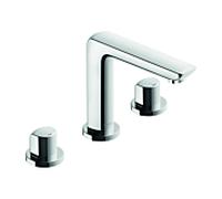 Kludi Ameo mitigeur lavabo 413930530 chromé , poignées cylindriques, raccord à 3 trous