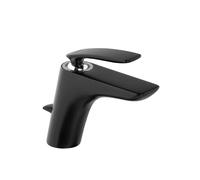 KLUDI BALANCE Mitigeur monocommandé pour lavabo, montage monotrou, hauteur de bec 100mm, 520238775, Couleur: noir mat / chrome
