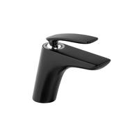 KLUDI BALANCE Mitigeur monocommandé pour lavabo, hauteur de bec 100mm, sans garniture d'écoulement, 520268775, Couleur: noir mat / chrome