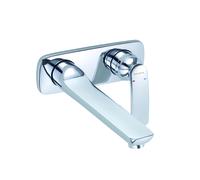 KLUDI BALANCE Mitigeur monocommandé mural encastré pour lavabo à deux trous, saillie bec mural 235mm, 522470575, Couleur: chrome