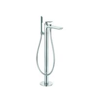 KLUDI BALANCE Mitigeur monocommandé pour bain et douche, montage au sol pour baignoire en pose libre, avec douchette à main, 525900575, Couleur: chrome