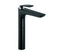 KLUDI BALANCE Mitigeur monocommandé pour vasque, montage monotrou, hauteur de bec 270mm, 3.8 l/min, 522988775WR5, Couleur: noir mat / chrome
