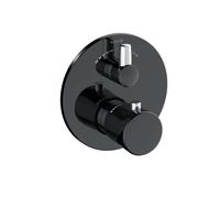 Kludi Balance - Mitigeur thermostatique encastré, 2 sorties, noir mat/chrome 528108775