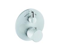 KLUDI BALANCE Mitigeur thermostatique encastré pour bain et douche, blocage de l'eau chaude 40°C, 528109175, Couleur: Blanc / Chrome