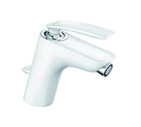 Kludi Mitigeur de bidet Balance 522169175 – monocommande montage monotrou, bec 100 mm, blanc/chrome