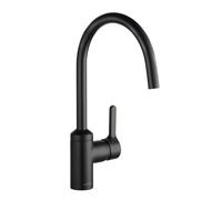 mitigeur de cuisine Kludi Bingo Star 428033978 levier fermé, bec pivotant, noir mat