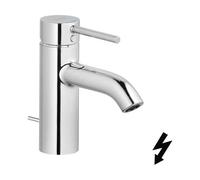 Kludi Mitigeur de lavabo Bozz – bec 75 mm – pour chauffe-eau instantané – vidage – chrome