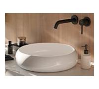 KLUDI BOZZ Mitigeur monocommandé mural encastré pour lavabo à deux trous, saillie 230mm, 382453976, Couleur: noir mat