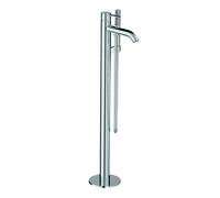 KLUDI BOZZ Mitigeur de bain et de douche, montage sur pied pour baignoire en pose libre, avec douchette à main, 385900576, Couleur: chrome