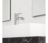 Kludi Mitigeur de lavabo Bozz – bec 75 mm – pour chauffe-eau instantané – vidage – chrome