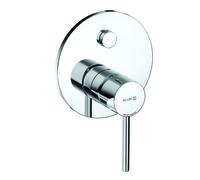 Kludi Mitigeur monocommande encastré Bozz 387590576 – 2 sorties pour bain et douche, chrome
