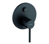 KLUDI BOZZ Mitigeur monocommandé encastré pour bain et douche, montage mural, 387593976, Couleur: noir mat