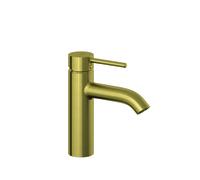 KLUDI BOZZ Mitigeur monocommandé pour lavabo, hauteur de bec 100mm, garniture d'écoulement PUSH-OPEN, 38288N076, Couleur: Or brossÃ©