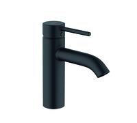 KLUDI BOZZ Mitigeur monocommandé pour lavabo, hauteur de bec 100mm, sans garniture d'écoulement, EcoPlus, 381983976, Couleur: noir mat