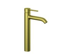 KLUDI BOZZ Mitigeur monocommandé pour vasque, hauteur de bec 240mm, sans vidage, 38286N076, Couleur: Or brossÃ©