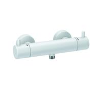 KLUDI BOZZ Mitigeur thermostatique de douche, montage mural, levier de sélection de température, 352035338, Couleur: Blanc mat