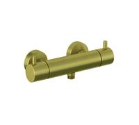 KLUDI BOZZ Mitigeur thermostatique de douche, montage mural, levier de sélection de température, 35203N038, Couleur: Or brossÃ©