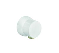KLUDI Coude de raccordement pour tuyau DN 15, avec bague de compensation murale, 6306043-00, Couleur: blanc