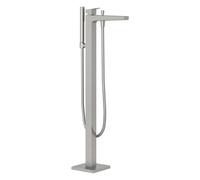 Kludi Decus - Mitigeur de baignoire pour montage au sol, avec accessoires, nickel brossé 54590N575