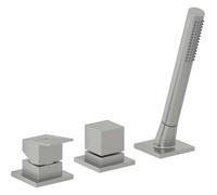Kludi Decus - Mitigeur pour bord de baignoire, installation 3 trous, nickel brossé 54447N575