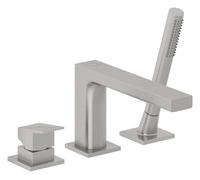 Kludi Decus - Mitigeur pour bord de baignoire, installation 3 trous, nickel brossé 54448N575