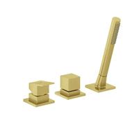 Kludi Decus - Mitigeur pour rebord de baignoire, installation 3 trous, or brossé 54447N075
