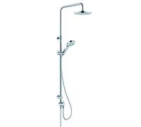 KLUDI DIVE Dual Shower System, nettoyage rapide du calcaire, glissière réglable, chrome, 6808005-00